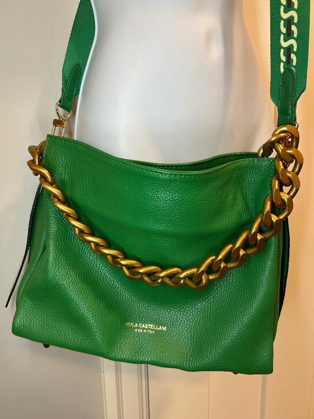 Viola Castellani Genuine leather Green Bag